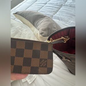 Louis Vuitton Pochette - damier ebene change / key pouch with clip